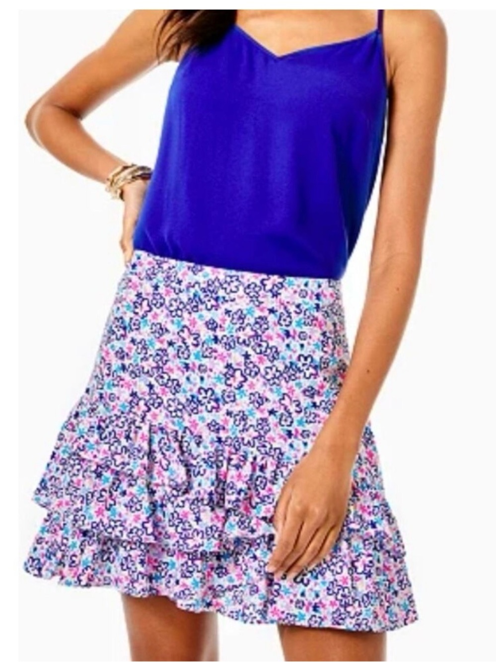 Lilly Pulitzer Tilly Tiered Ruffle Skirt Size 00